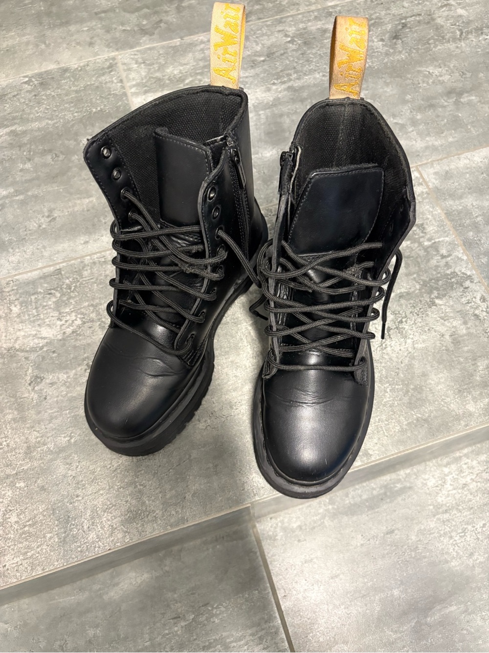 Dr Martens V JADON II MONO Black Platform Boots Combat Women’s Size 8/ Men’s 7